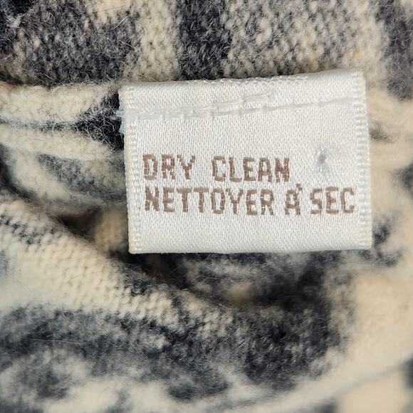 VNTG Jones New York Paisley Sweater Wool/Angora/Nylon Women’s SZ SM Blue/Cream - Picture 5 of 9